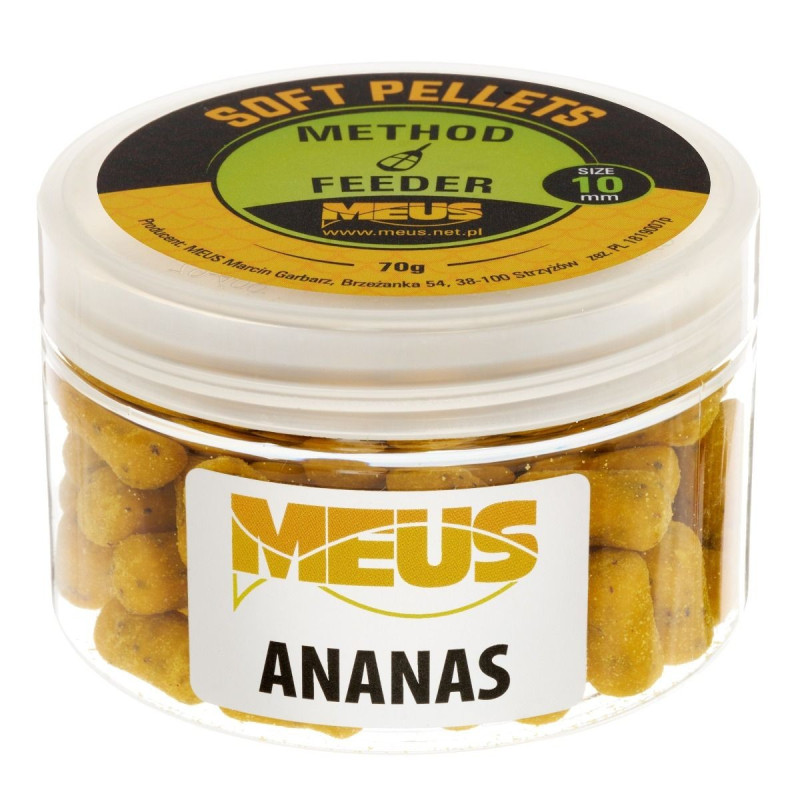 Soft Pellets Meus 70g - 10mm truskawka Soft Pellets Meus 70g - 10mm truskawka