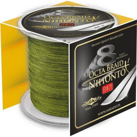 Plecionka Mikado Nihonto Octa Braid 300m - 0,16mm zielony Plecionka Mikado Nihonto Octa Braid 300m - 0,16mm zielony