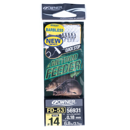 Przypon Owner Method Feeder Bezzadziorowe hak 8 Przypon Owner Method Feeder Bezzadziorowe hak 8