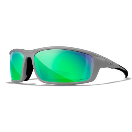 Okulary polaryzacyjne Wiley X Grid Captivate Zielony Lustrzany/Matowy Szary roz. m-l Okulary polaryzacyjne Wiley X Grid Captivate Zielony Lustrzany/Matowy Szary roz. m-l
