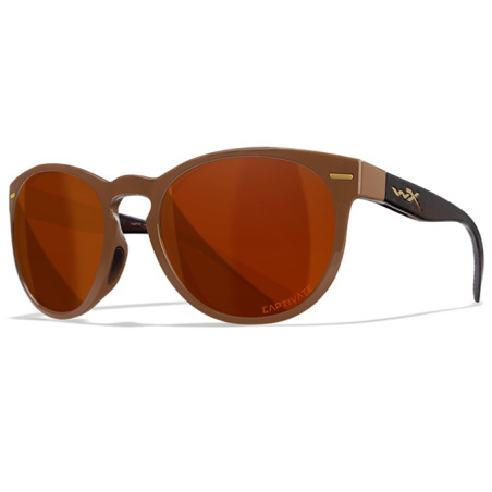 Okulary polaryzacyjne Wiley X Covert Captivate Miedź / Błyszczący Kawowy Brąz roz. m-l