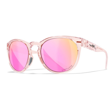 Okulary polaryzacyjne Wiley X Covert Captivate Różowozłote lustro / Błyszczący kryształ roz. m-l