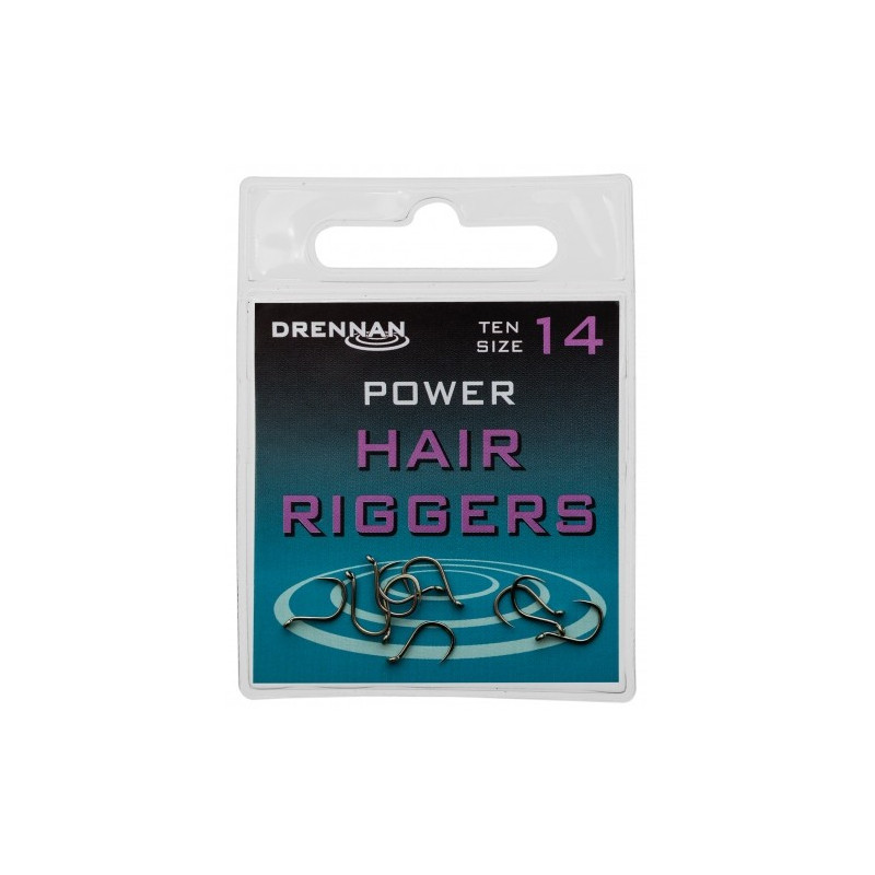 Haczyki Drennan bezzadziorowe Hair Riggers Power roz. 14 Haczyki Drennan bezzadziorowe Hair Riggers Power roz. 14
