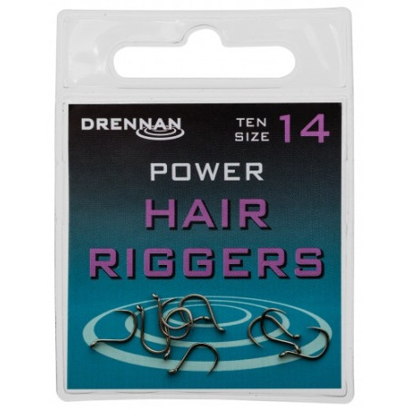 Haczyki Drennan bezzadziorowe Hair Riggers Power roz. 10 Haczyki Drennan bezzadziorowe Hair Riggers Power roz. 10