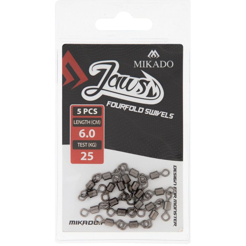 Krętliki do dozbrojek Mikado JAWS poczwórne 6cm - 25kg Krętliki do dozbrojek Mikado JAWS poczwórne 6cm - 25kg