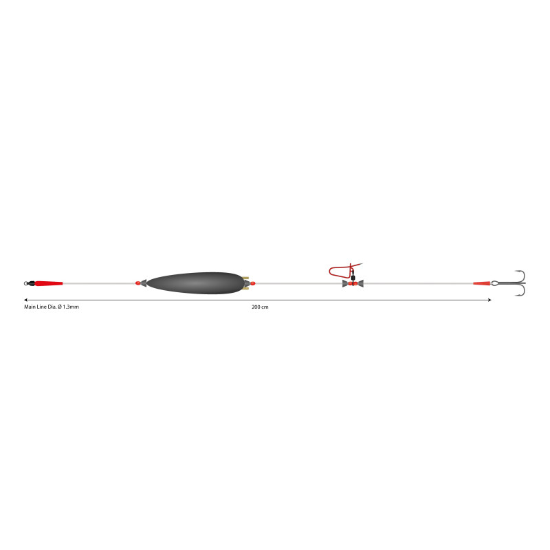 Zestaw Sumowy Mikado Set II Adjusable Combi Rig With Rattle 200cm - 100kg roz.3/0