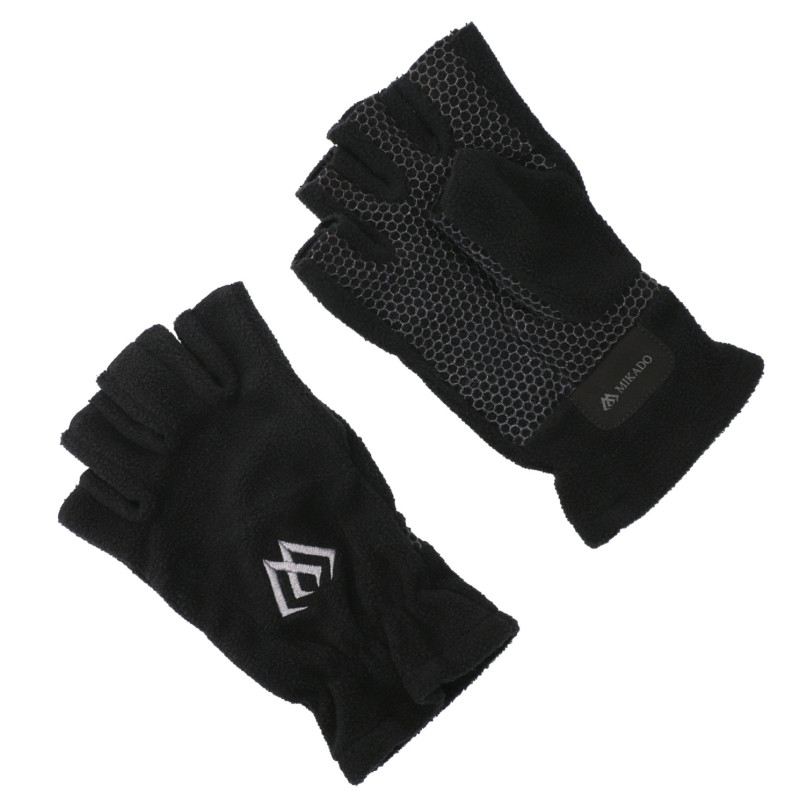 Rękawiczki Mikado polarowe bez palców - Czarno-szary roz. M Rękawiczki Mikado polarowe bez palców - Czarno-szary roz. M
