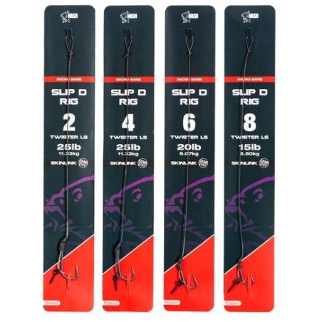 Przypon NASH Slip-D Rig z mikrozadziorem roz. 2