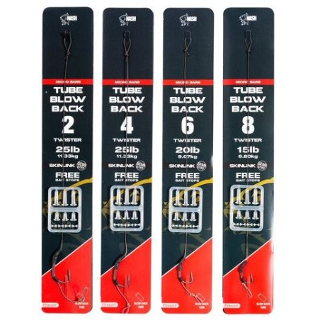 Przypon NASH Tube Blow Back Rig z mikrozadziorem roz. 8