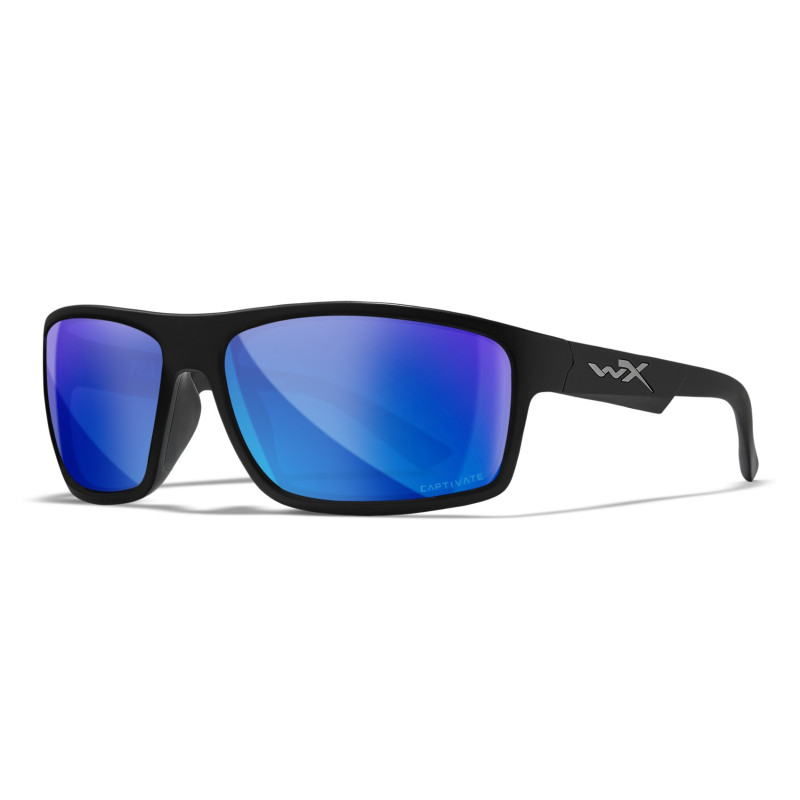 Okulary polaryzacyjne Wiley X PEAK Captivate Niebieskie lustro / Matowa czerń Okulary polaryzacyjne Wiley X PEAK Captivate Niebieskie lustro / Matowa czerń