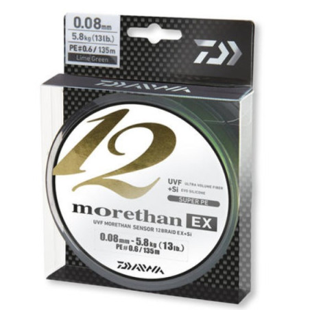 Plecionka Daiwa MORETHAN 12 BRAID EX+SI 135m / 0,10mm