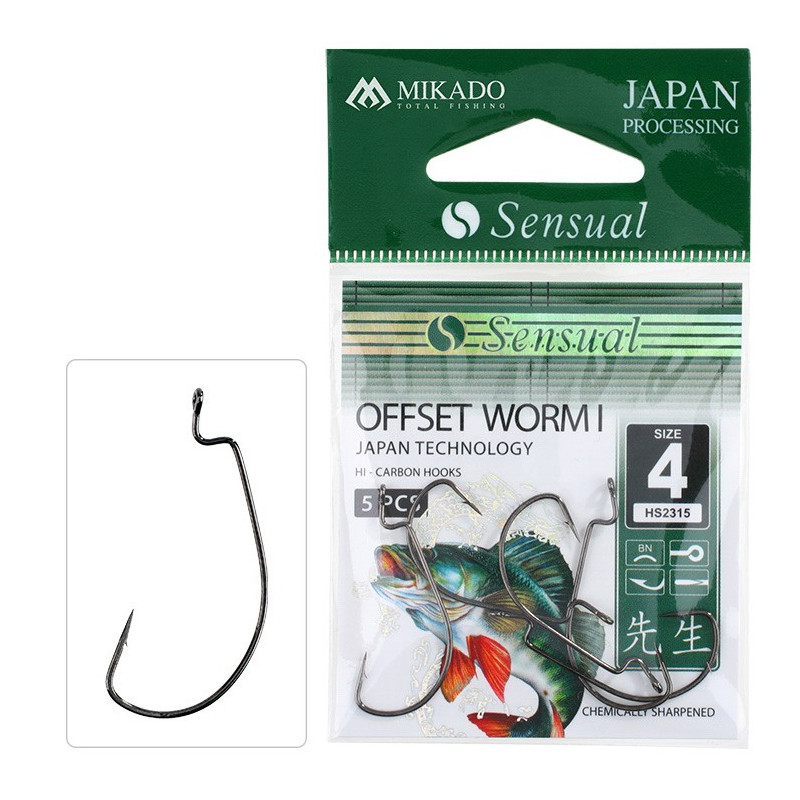 Haczyk Mikado kuty Sensual Offset Worm I hak 3/0 Haczyk Mikado kuty Sensual Offset Worm I hak 3/0