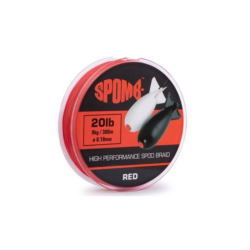 Plecionka do rakiety Spomb 300m - 0,18mm czerwony