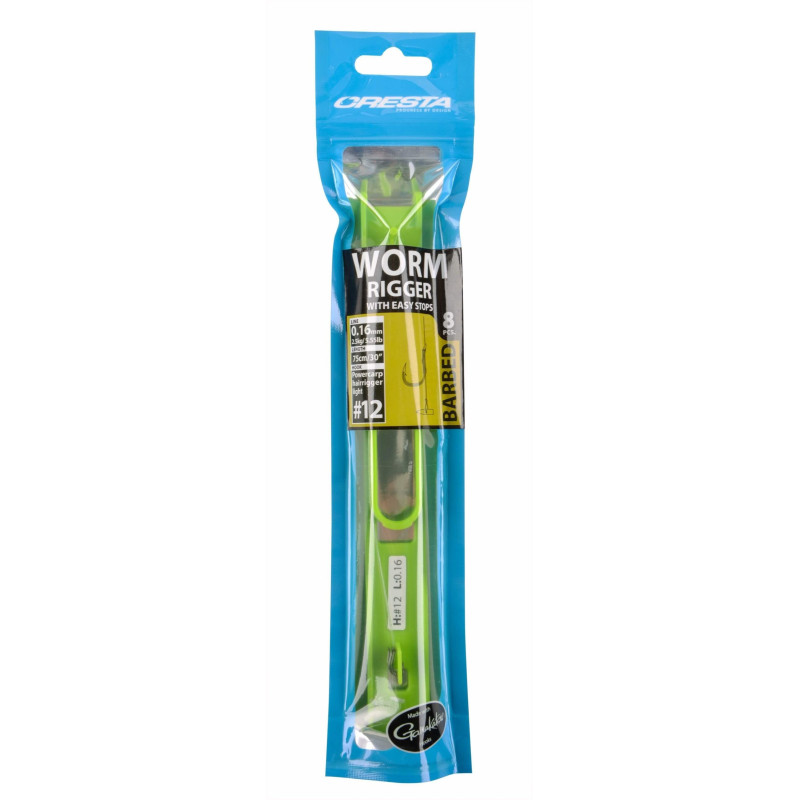 Przypony z stoperem Cresta Worm RIGS hak 10 Przypony z stoperem Cresta Worm RIGS hak 10