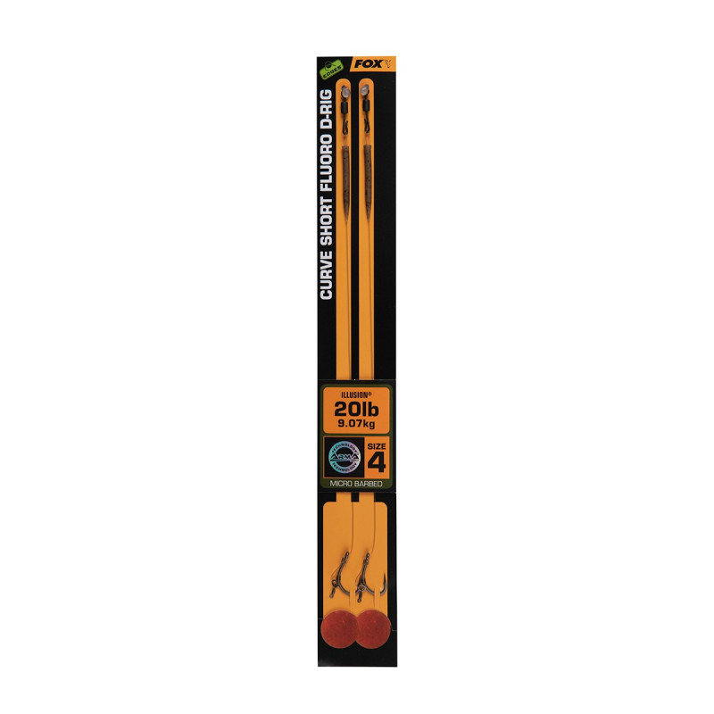 Przypon karpiowy FOX Edges Curve Short Fluoro D-Rigs hak 4 Przypon karpiowy FOX Edges Curve Short Fluoro D-Rigs hak 4