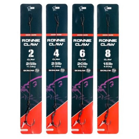 Przypon karpiowy NASH Ronnie Claw Rig Micro Barb hak 8 Przypon karpiowy NASH Ronnie Claw Rig Micro Barb hak 8