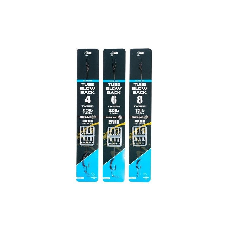 Przypon karpiowy NASH Tube Blow Back Barbless hak 6 Przypon karpiowy NASH Tube Blow Back Barbless hak 6