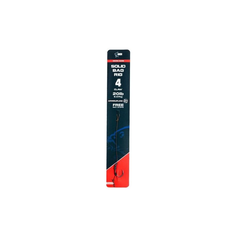 Przypon karpiowy NASH Solid Bag Rig z mikrozadziorem hak 6 Przypon karpiowy NASH Solid Bag Rig z mikrozadziorem hak 6