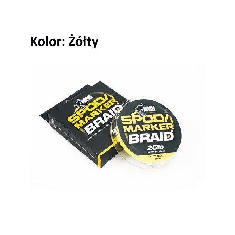 Plecionka NASH Spod & Marker Braid 300m - 0.18mm 25lb żółty Plecionka NASH Spod & Marker Braid 300m - 0.18mm 25lb żółty
