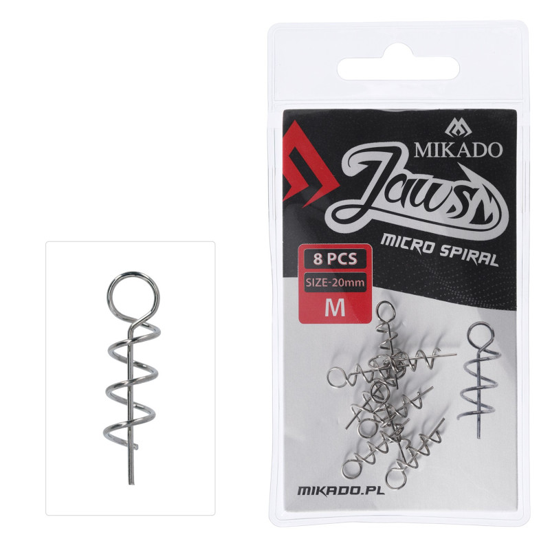 Wkręt do przynęt Mikado miękkich Jaws Micro Spiral roz. XS - 10 mm