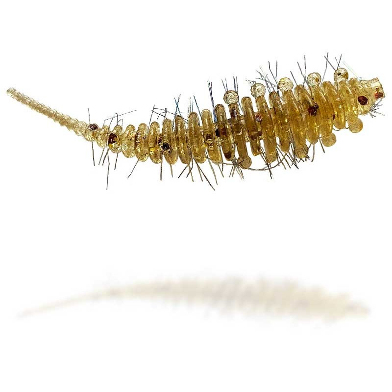 Przynęta Fishbay Robak/Worm Hairy 4,5 cm ghost