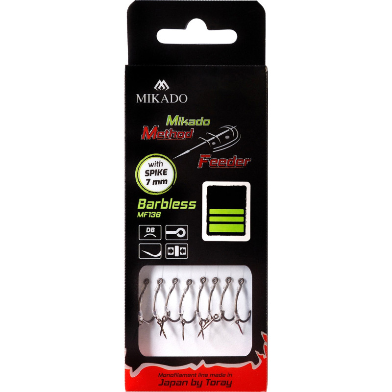 Przypon Mikado MF - Z IGŁĄ - hak bezzadziora / żyłka hak 4 Przypon Mikado MF - Z IGŁĄ - hak bezzadziora / żyłka hak 4