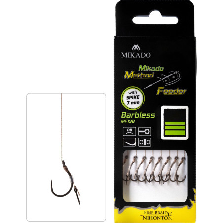 Przypon Mikado MF - Z IGŁĄ - hak bezzadziora / plecionka hak 10 Przypon Mikado MF - Z IGŁĄ - hak bezzadziora / plecionka hak 10