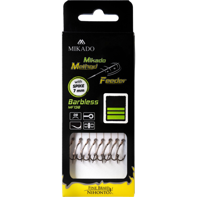 Przypon Mikado MF - Z IGŁĄ - hak bezzadziora / plecionka hak 12 Przypon Mikado MF - Z IGŁĄ - hak bezzadziora / plecionka hak 12