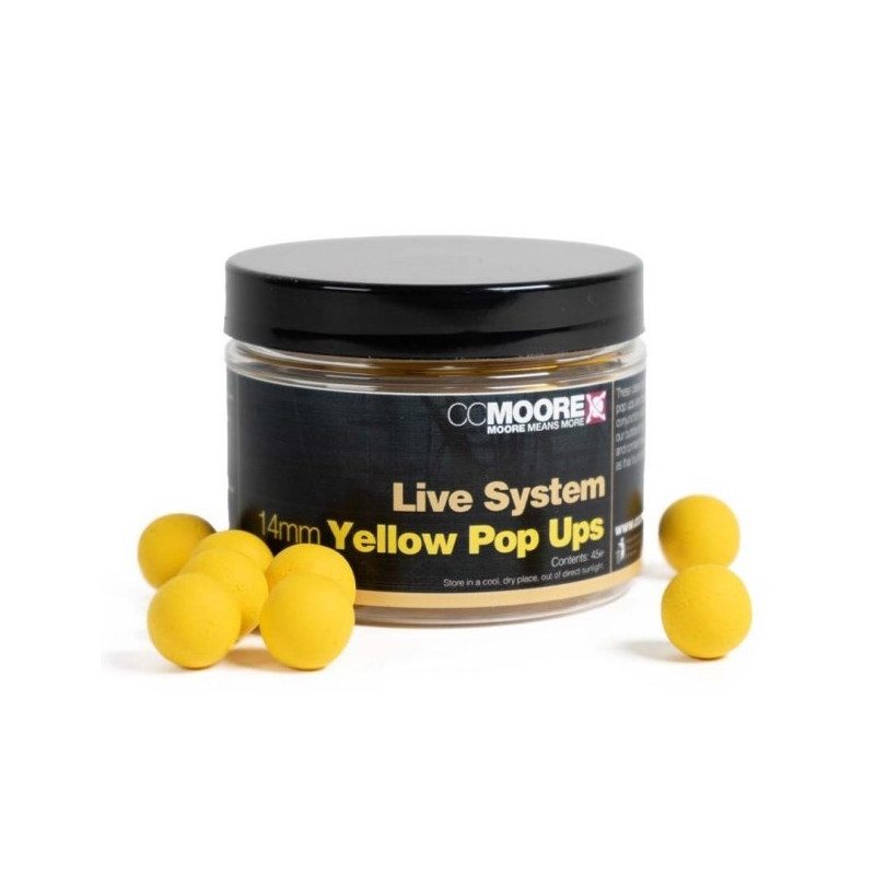 Kulki CC Moore Pop Ups 14mm - Live System Yellow Kulki CC Moore Pop Ups 14mm - Live System Yellow
