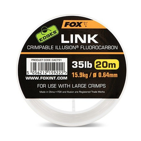 Materiał przyponowy FOX Link Illusion Fluorocarbon Edges 20m / 0,64mm Materiał przyponowy FOX Link Illusion Fluorocarbon Edges 20m / 0,64mm