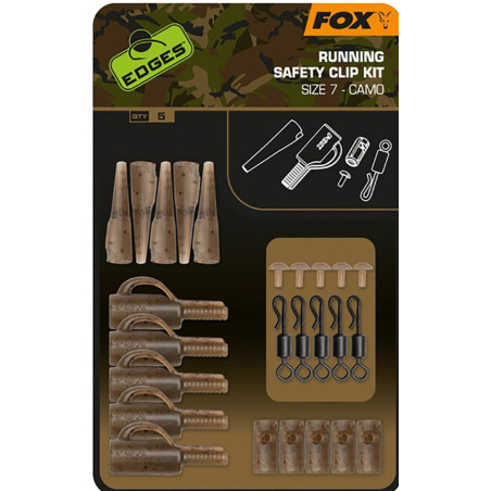 Zestaw Camo Running Safety Clip Kit Edges roz. 7 FOX Zestaw Camo Running Safety Clip Kit Edges roz. 7 FOX