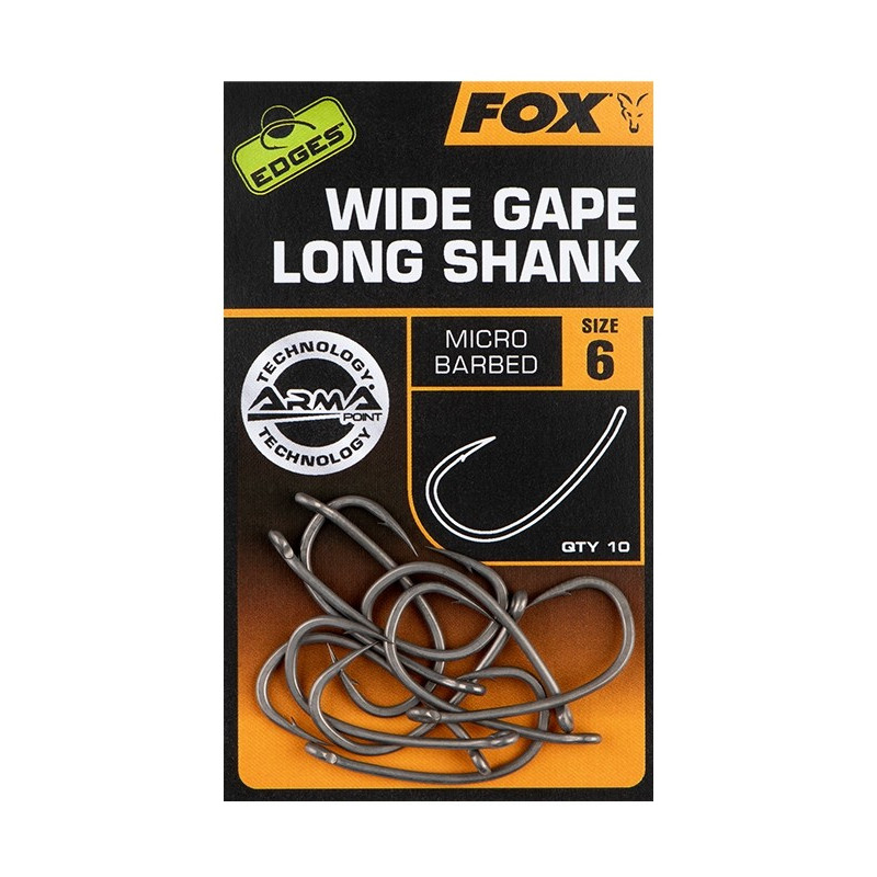 Haczyki karpiowe FOX Arma Point Super Wide Gape Long Shank Hooks Edges hak 4 Haczyki karpiowe FOX Arma Point Super Wide Gape Long Shank Hooks Edges hak 4