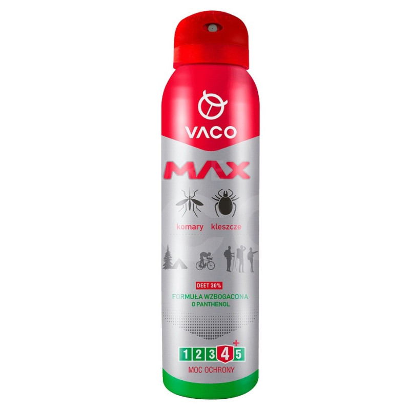 Spray MAX na komary, kleszcze, meszki 100 ml DV00074 VACO Spray MAX na komary, kleszcze, meszki 100 ml DV00074 VACO