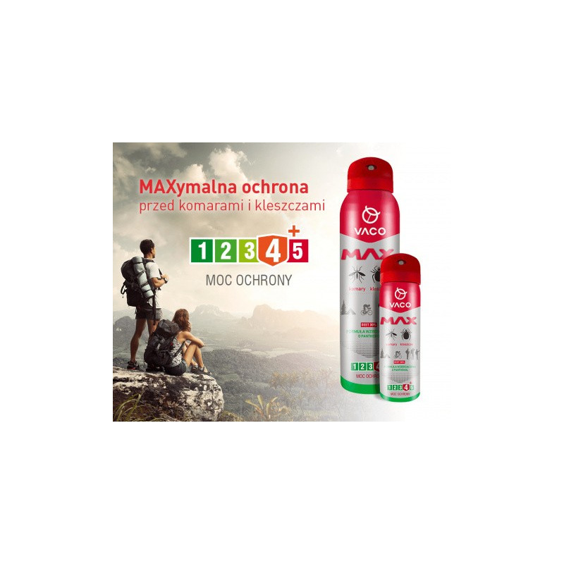 Spray MAX na komary, kleszcze, meszki 100 ml DV00074 VACO Spray MAX na komary, kleszcze, meszki 100 ml DV00074 VACO