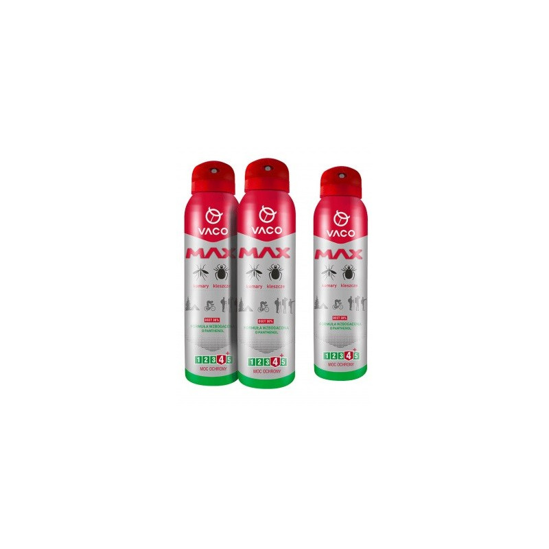 Spray MAX na komary, kleszcze, meszki 100 ml DV00074 VACO Spray MAX na komary, kleszcze, meszki 100 ml DV00074 VACO