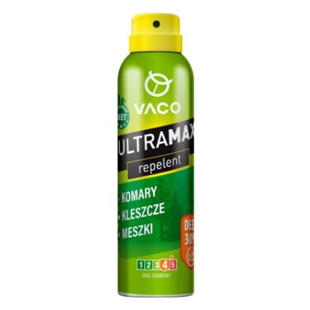 ULTRAMAX Spray na komary, kleszcze i meszki DEET 30% - 170 ml DV00288 VACO