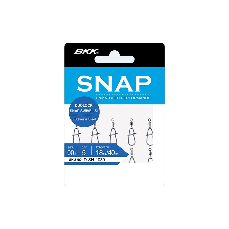 Agrafki BKK z krętlikiem Duolock Snap Swivel-51 roz. 2 Agrafki BKK z krętlikiem Duolock Snap Swivel-51 roz. 2