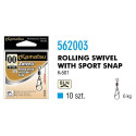 Krętlik z Agrafką Kamatsu Sport Micro K-501 roz. 00 Krętlik z Agrafką Kamatsu Sport Micro K-501 roz. 00