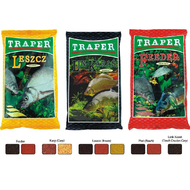 Zanęta Traper Sekret 1kg - Leszcz, czerwony