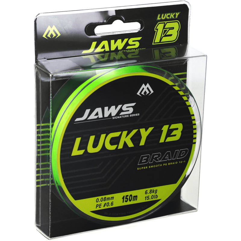 Plecionka Mikado JAWS LUCKY 13 Fluo Zielona 150m 0,20mm Plecionka Mikado JAWS LUCKY 13 Fluo Zielona 150m 0,20mm