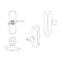 Ramię z podwójnym gniazdem Medium Ram Mounts Ramię z podwójnym gniazdem Medium Ram Mounts