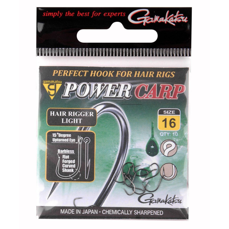 Haczyki Gamakatsu Power Carp Hair Rigger Light hak 10 Haczyki Gamakatsu Power Carp Hair Rigger Light hak 10
