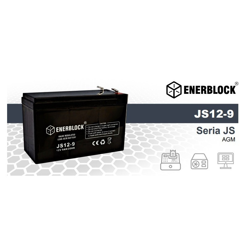 Akumulator JS - AGM JS12-9 ENERBLOCK Akumulator JS - AGM JS12-9 ENERBLOCK