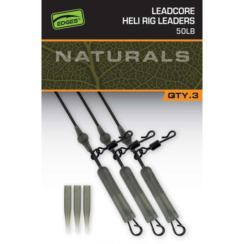 Zestaw EDGES Naturals Leadcore Heli Rig Leader 50lb 75cm FOX Zestaw EDGES Naturals Leadcore Heli Rig Leader 50lb 75cm FOX