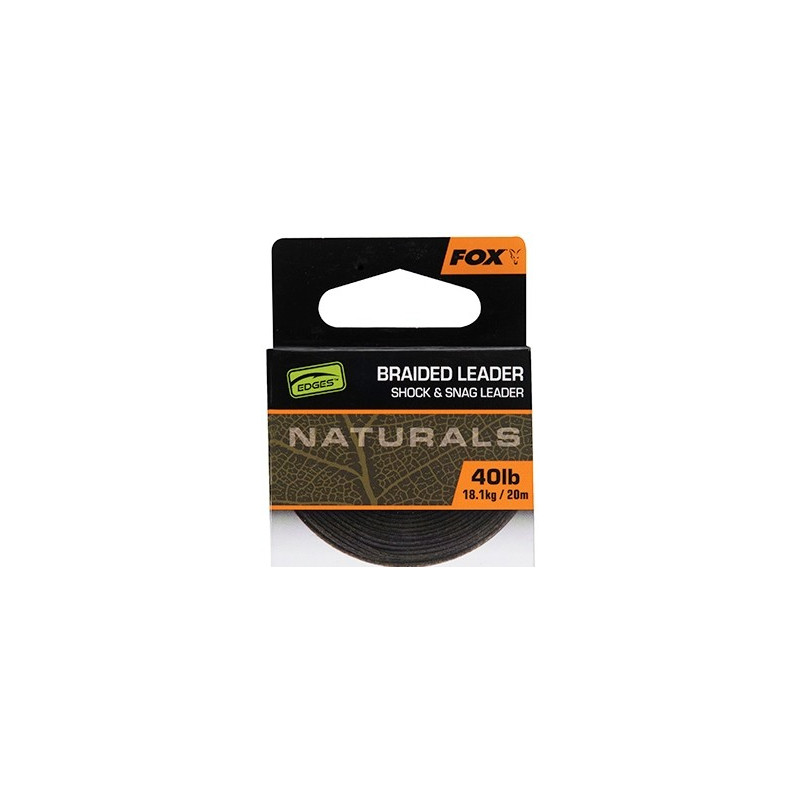 Plecionka FOX Edges Naturals Braided Leader 20m - 50lb Plecionka FOX Edges Naturals Braided Leader 20m - 50lb
