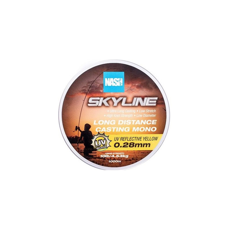 Żyłka rzutowa NASH Skyline Mono UV Yellow 1000m / 0.26mm Żyłka rzutowa NASH Skyline Mono UV Yellow 1000m / 0.26mm