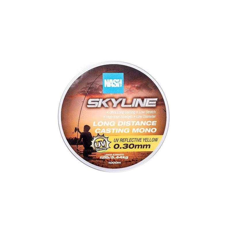 Żyłka rzutowa NASH Skyline Mono UV Yellow 1000m / 0.30mm Żyłka rzutowa NASH Skyline Mono UV Yellow 1000m / 0.30mm