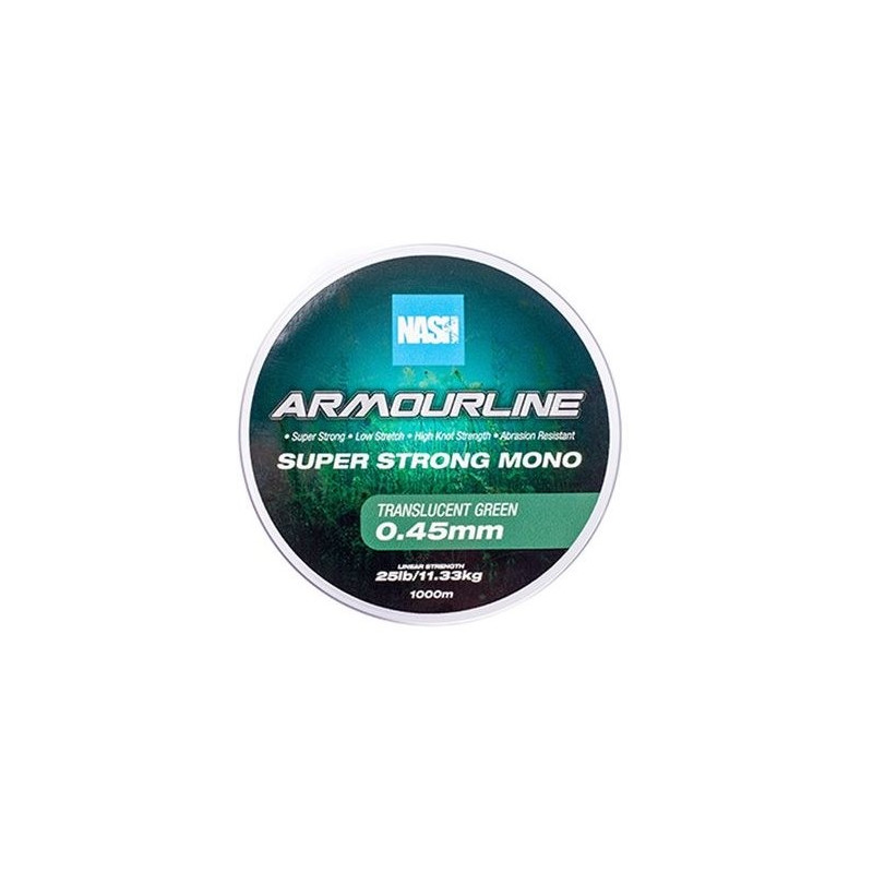 Żyłka NASH Armourline Super Strong Mono Green 1000m / 0.45mm Żyłka NASH Armourline Super Strong Mono Green 1000m / 0.45mm