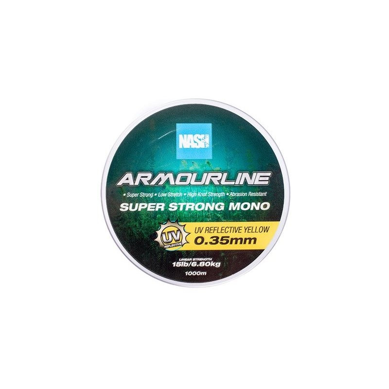 Żyłka NASH Armourline Super Strong Mono UV Yellow 1000m / 0.40mm Żyłka NASH Armourline Super Strong Mono UV Yellow 1000m / 0.40mm