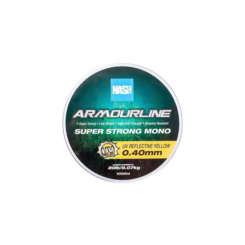 Żyłka NASH Armourline Super Strong Mono UV Yellow 1000m / 0.35mm Żyłka NASH Armourline Super Strong Mono UV Yellow 1000m / 0.35mm